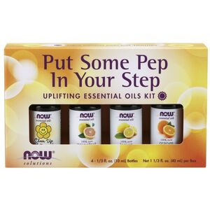 NOW Foods, Solutions, Uplifting Essential Oil Kit - 4 Containers NOW Foods, Solutions, Uplifting Essential Oil Kit - 4 Containers