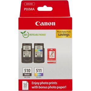 Ink & Paper Multipack - Pg-510/cl-511 Genuine Printer Ink Cartridges 2 Pack (1 X Ink & Paper Multipack - Pg-510/cl-511 Genuine Printer Ink Cartridges 2 Pack (1 X