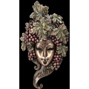 Venetian Mask Bronzed - Bacchus - Veronese Wall Mask Grapes Face Venetian Mask Bronzed - Bacchus - Veronese Wall Mask Grapes Face
