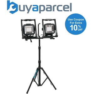 Makita Dml805 18v 110v Lxt Led Work Light Site Light Twin Pack + Tripod Stand Makita Dml805 18v 110v Lxt Led Work Light Site Light Twin Pack + Tripod Stand