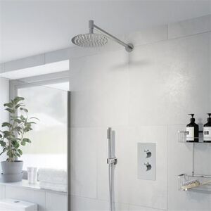Architeckt Round Thermostatic Shower - Wall Mounted - Concealed & Handset Architeckt Round Thermostatic Shower - Wall Mounted - Concealed & Handset