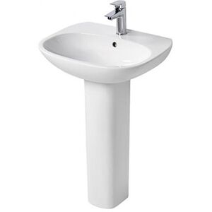 Ideal Standard Basin And Full Pedestal 600mm Wide 1 Tap Hole Ideal Standard Basin And Full Pedestal 600mm Wide 1 Tap Hole