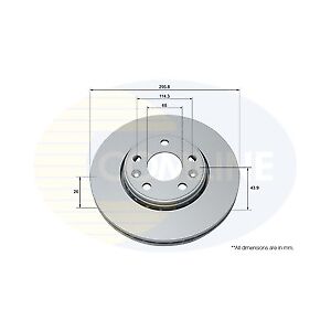 Comline Coated Brake Disc Front Axle To Fit Renault Grand Scénic 09->16, Laguna 07->15, Comline Coated Brake Disc Front Axle To Fit Renault Grand Scénic 09->16, Laguna 07->15,