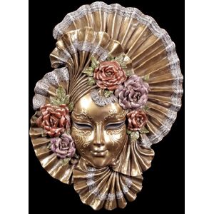 Venetian Mask Lily - Veronese Wall Decor Figure Bronzed Face Venetian Mask Lily - Veronese Wall Decor Figure Bronzed Face