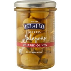 Olives Jalapeno Stuffed 5.8 Oz (Case Of 6) By Delallo Olives Jalapeno Stuffed 5.8 Oz (Case Of 6) By Delallo