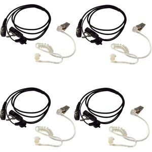 Hqrp 4x Hands Free Headsets W/ Acoustic Tube Earpiece Ptt Mic For Icom Radio Devices Hqrp 4x Hands Free Headsets W/ Acoustic Tube Earpiece Ptt Mic For Icom Radio Devices