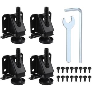 Sourcingmap Furniture Leveling Feet, 4pcs Adjustable Furniture Levelers With Screws (Black) Sourcingmap Furniture Leveling Feet, 4pcs Adjustable Furniture Levelers With Screws (Black)