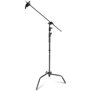 Pixapro C-Stand With Detachable Turtle Base Grip & Arm Set-Matte Black Pixapro C-Stand With Detachable Turtle Base Grip & Arm Set-Matte Black