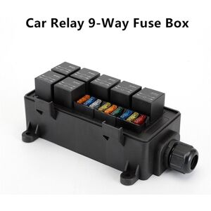 24v 9-Way Fuse Relay Box With 5-Pin 40a Relays And Fuses For Car Truck Boat Suv 24v 9-Way Fuse Relay Box With 5-Pin 40a Relays And Fuses For Car Truck Boat Suv