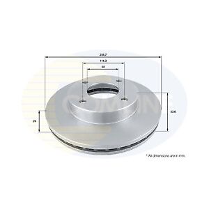 Comline Coated Brake Disc Front Axle To Fit Nissan Nv200 10->, Nv200 / Evalia 10-> Comline Coated Brake Disc Front Axle To Fit Nissan Nv200 10->, Nv200 / Evalia 10->