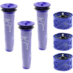 Spares2go Pre + Post Hepa Motor Filter For Dyson Sv05 Sv06 Sv09 Vacuum 3 X Each Spares2go Pre + Post Hepa Motor Filter For Dyson Sv05 Sv06 Sv09 Vacuum 3 X Each