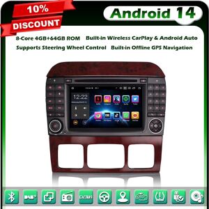 Erisin 8-Core 64gb Android 14 Car Stereo Sat Nav Carplay Mercedes S/cl Class W220 W215 Erisin 8-Core 64gb Android 14 Car Stereo Sat Nav Carplay Mercedes S/cl Class W220 W215