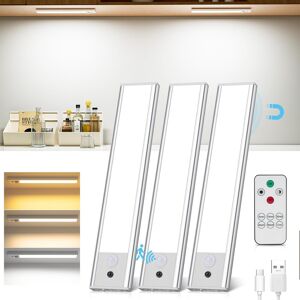 Under Cabinet Kitchen Lights, 3 Pack 20.5cm Remote Control Wardrobe Lights Motio Under Cabinet Kitchen Lights, 3 Pack 20.5cm Remote Control Wardrobe Lights Motio