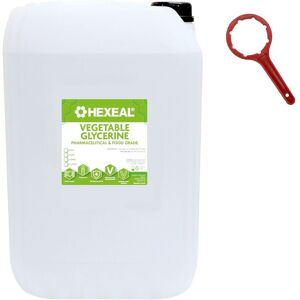 Hexeal Vegetable Glycerine 25l & Drum Spanner vegan & Natural, Fcc Food Grade Hexeal Vegetable Glycerine 25l & Drum Spanner vegan & Natural, Fcc Food Grade