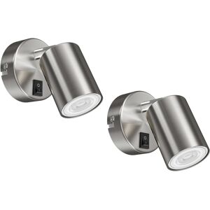 2 Wall Spot Waika, Single-Flame, With Switch, Gu10, Matt Chrome, Incl. Gu10 Led 2 Wall Spot Waika, Single-Flame, With Switch, Gu10, Matt Chrome, Incl. Gu10 Led