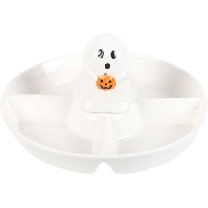 Something Different Chip & Dip Ghost Shaped Snack Dish / One Size White/black/or Something Different Chip & Dip Ghost Shaped Snack Dish / One Size White/black/or