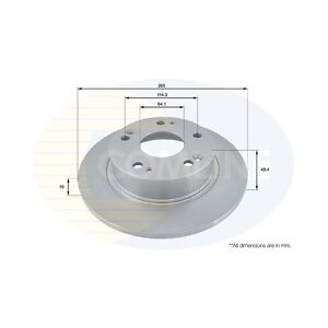 Comline Coated Brake Disc Rear Axle To Fit Honda Accord 02->08 Comline Coated Brake Disc Rear Axle To Fit Honda Accord 02->08