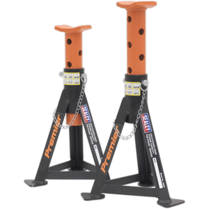 Axle Stands (Pair) 3tonne Capacity Per Stand - Orange - Sealey As3o New Axle Stands (Pair) 3tonne Capacity Per Stand - Orange - Sealey As3o New
