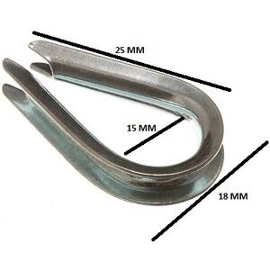 Onestopdiy Wire Rope Thimble 5mm 3/16 Bzp Zp Pack Size 20 Onestopdiy Wire Rope Thimble 5mm 3/16 Bzp Zp Pack Size 20