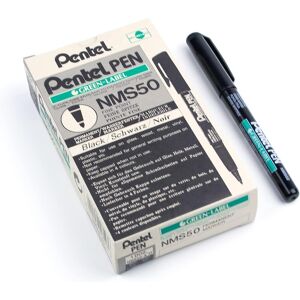 Pentel Permanent Marker Xylene/toluene-Free Fine Tipped 0.8mm Line Black Ref Nm Pentel Permanent Marker Xylene/toluene-Free Fine Tipped 0.8mm Line Black Ref Nm