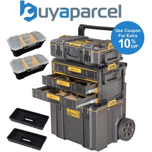 Dewalt Toughsystem 2 Ds450 Rolling Tool Box Trolley + Ds166 + 3 Draw Organiser Dewalt Toughsystem 2 Ds450 Rolling Tool Box Trolley + Ds166 + 3 Draw Organiser