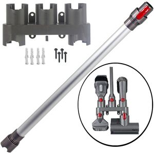 Spares2go Silver Wand Tube For Dyson V10 Sv12 Pipe Rod Vacuum + Wall Mount Tool Holder Spares2go Silver Wand Tube For Dyson V10 Sv12 Pipe Rod Vacuum + Wall Mount Tool Holder