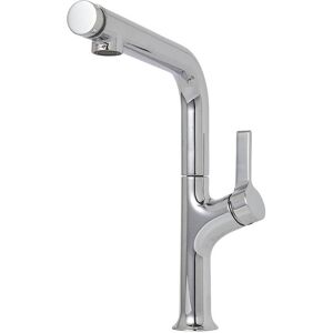 Cooke & Lewis Mixer Tap Side Lever Push Button L Shaped Slim Chrome Effect Contemporary Cooke & Lewis Mixer Tap Side Lever Push Button L Shaped Slim Chrome Effect Contemporary