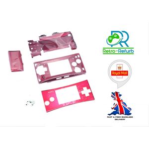 Retro-Refurb Chrome Red Pink Full Housing Shell For Nintendo Gameboy Micro -Replacement Shell Retro-Refurb Chrome Red Pink Full Housing Shell For Nintendo Gameboy Micro -Replacement Shell