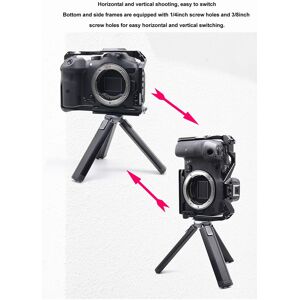 Camera Cage With Cold Shoe 1/4inch 3/8inch Threaded Hole Aluminum Alloy Camera V Camera Cage With Cold Shoe 1/4inch 3/8inch Threaded Hole Aluminum Alloy Camera V