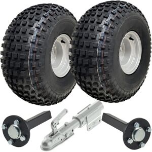 Parnells 22x11.00-8 Knobby Atv Quad Trailer Kit Wheels Axles Swivel Hitch Max Load 310kgs Parnells 22x11.00-8 Knobby Atv Quad Trailer Kit Wheels Axles Swivel Hitch Max Load 310kgs
