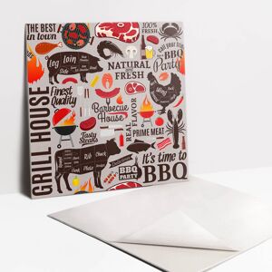 Tulup Vinyl Self-Adhesive Kitchen Tile Effect Tiles Elegant Illustrated Grill 30x30 Tulup Vinyl Self-Adhesive Kitchen Tile Effect Tiles Elegant Illustrated Grill 30x30