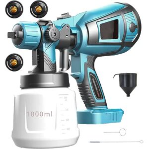 Cordless Paint Sprayer For Makita 18v Battery,1000ml Electric Hvlp Fence Paint S Cordless Paint Sprayer For Makita 18v Battery,1000ml Electric Hvlp Fence Paint S