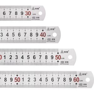 Uxcell Straight Ruler Set 30cm 40cm 50cm 60cm With Hole Stainless Steel Ruler Kit Uxcell Straight Ruler Set 30cm 40cm 50cm 60cm With Hole Stainless Steel Ruler Kit
