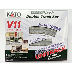 New N Gauge Kato Unitrack 20-870 V11 Double Track Set - Uk Stock New N Gauge Kato Unitrack 20-870 V11 Double Track Set - Uk Stock