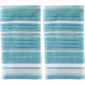 Skl Home By Saturday Knight Ltd. Seabrook Stripe 2-Piece Hand Towel Set, Teal 2 Skl Home By Saturday Knight Ltd. Seabrook Stripe 2-Piece Hand Towel Set, Teal 2
