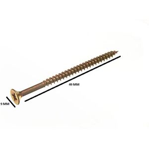 Onestopdiy Wood Screws - 5 X 60 mm - Yellow - Pack of 2400 Onestopdiy Wood Screws - 5 X 60 mm - Yellow - Pack of 2400