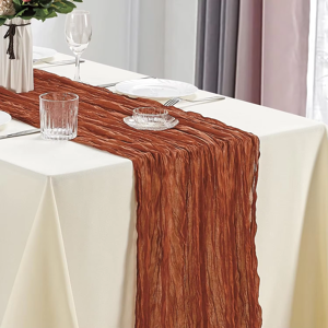 Does Not Apply 10pcs Boho Cheesecloth Table Runner 40x270cm Wedding Bridal Party Decor Does Not Apply 10pcs Boho Cheesecloth Table Runner 40x270cm Wedding Bridal Party Decor