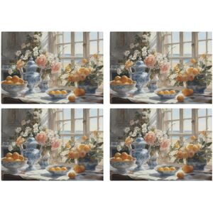 Purely Home Floral Vases Placemats Set - Tempered Glass Non-Slip Feet 4pk Gift Purely Home Floral Vases Placemats Set - Tempered Glass Non-Slip Feet 4pk Gift