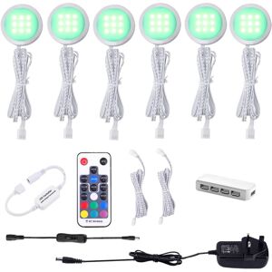Under Cabinet Kitchen Lights Rgb 6 Pack With Remote,Led Under Cabinet Light Colo Under Cabinet Kitchen Lights Rgb 6 Pack With Remote,Led Under Cabinet Light Colo