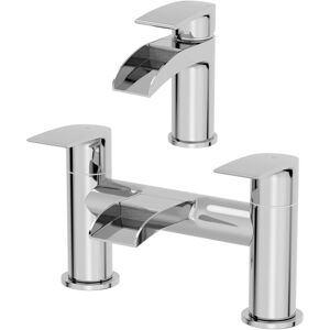 Architeckt Basin Mixer Waterfall Tap And Bath Mixer Waterfall Tap Set Lever Handle Architeckt Basin Mixer Waterfall Tap And Bath Mixer Waterfall Tap Set Lever Handle