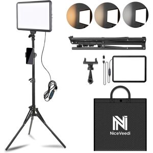 Niceveedi Photography Lighting Kit, 25 * 20cm Dimmable 15w Led Studio Video Lig Niceveedi Photography Lighting Kit, 25 * 20cm Dimmable 15w Led Studio Video Lig