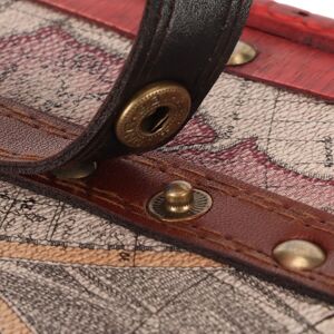 Antique Wine Box With Lid And Handle Decorative Vintage Map Design Hold 2 Bo Gf0 Antique Wine Box With Lid And Handle Decorative Vintage Map Design Hold 2 Bo Gf0