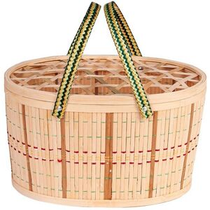 Sodial 2x(Non-Foldable Storage Basket Eggs And Other Bamboo Woven Basket C4d8)3512 Sodial 2x(Non-Foldable Storage Basket Eggs And Other Bamboo Woven Basket C4d8)3512