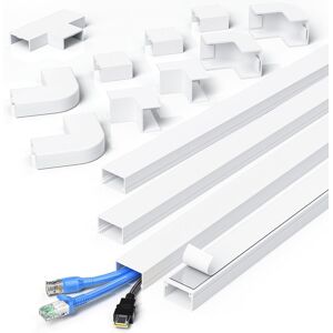 Cable Trunking, 4m Trunking For Tv Cables, Self Adhesive Wall Cable Tidy, Cable Cable Trunking, 4m Trunking For Tv Cables, Self Adhesive Wall Cable Tidy, Cable