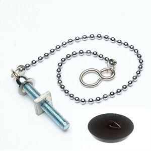 Onestopdiy Chrome Basin Sink Ball Chain & Stay Sets - 300mm - Sink Accessories Onestopdiy Chrome Basin Sink Ball Chain & Stay Sets - 300mm - Sink Accessories