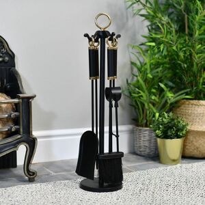 Black Country Metal Works "Burton" Four Piece Fireside Companion Set - 66cm Black Country Metal Works "Burton" Four Piece Fireside Companion Set - 66cm