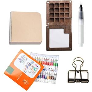Sodial Travel Paint Palette, Portable Watercolor Set With Clip And Water Pen,5247 Sodial Travel Paint Palette, Portable Watercolor Set With Clip And Water Pen,5247