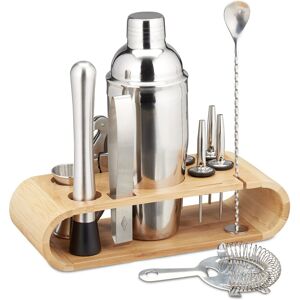 Relaxdays Cocktail Set Bar Tool Kit 11 Pieces Stainless Steel Cocktail Mixing Set Relaxdays Cocktail Set Bar Tool Kit 11 Pieces Stainless Steel Cocktail Mixing Set