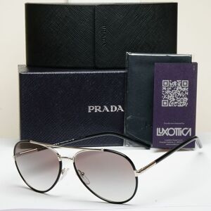 Prada Sunglasses Small Pilot Unisex Silver Black Grey Spr 66x Pr66xs 499-0a7 Prada Sunglasses Small Pilot Unisex Silver Black Grey Spr 66x Pr66xs 499-0a7