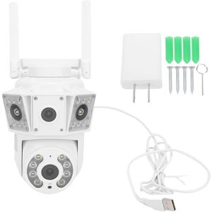 Us Plug 2mp Wifi Outdoor Security Cameras Panoramic View Dual Lens Home Came Hot Us Plug 2mp Wifi Outdoor Security Cameras Panoramic View Dual Lens Home Came Hot